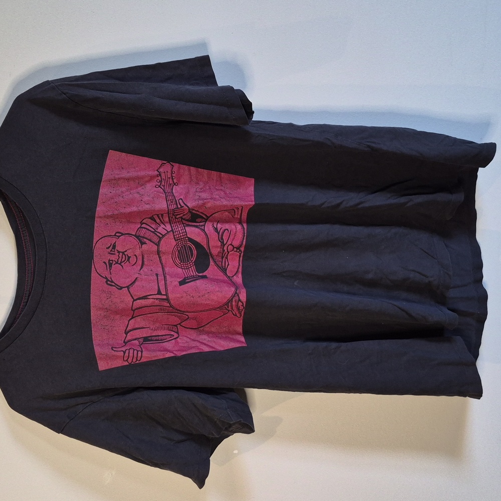 True Religion Black Tee with Pink Graphic